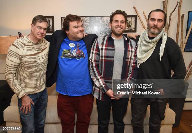 Director Gus Van Sant, Actor Jack Black, Actor Jonah Hill and Actor Joaquin Pheonix of the film 'Don't Worry, He Won't Get Far on Foot' attend as...