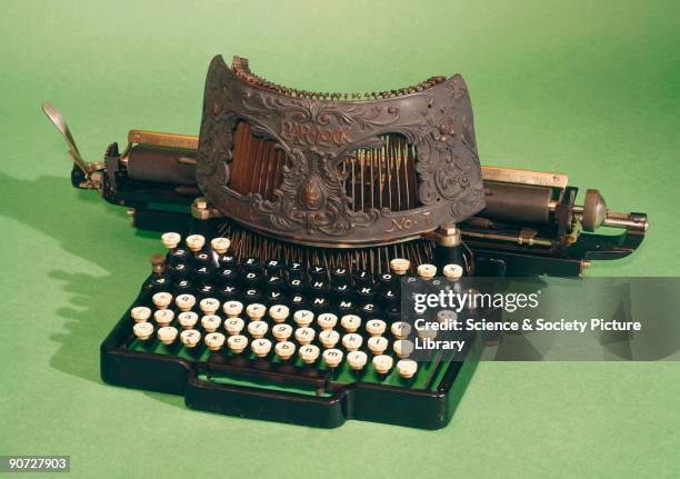 Designed by Charles Spiro, a New York watchmaker, this was one of the first typewriters that allowed its user to see what they were typing, its type...
