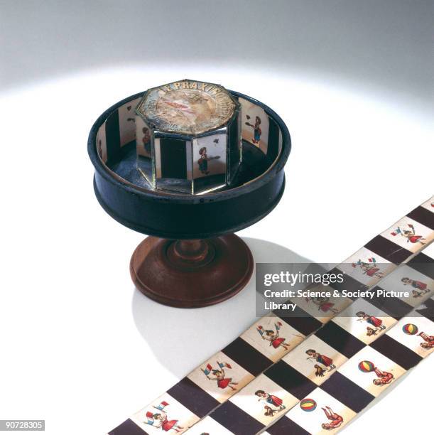 Invented by the French artist, Emile Reynaud in 1877, this optical toy was a variant on the Zoetrope. It also had a band of drawings around the...