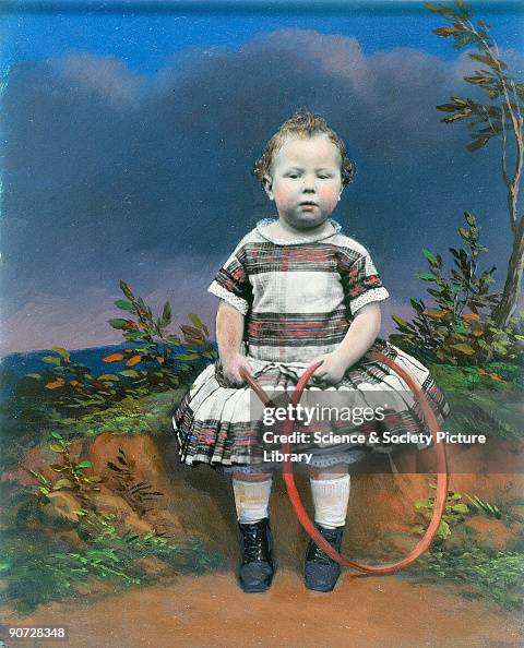 Ambrotype photo of child in high chair c. 1860s Ambrotype photo of child in high chair c. 1860s