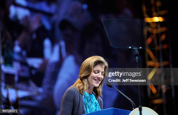 Caroline Kennedy speaks to members of the AFL-CIO at the organization's annual conference at the David L. Lawrence Convention Center September 14,...