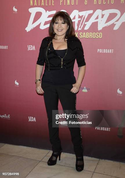 Loles Leon attends the premiere of 'Desatadas' at the Capitol theatre on January 19, 2018 in Madrid,