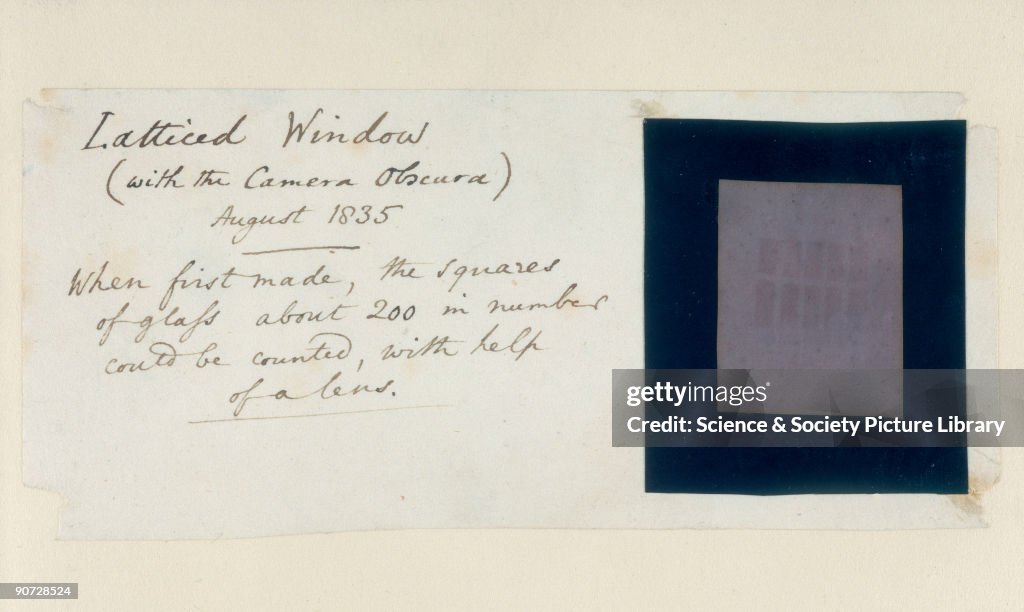 First Negative Image This negative taken by William Henry Fox Talbot is the earliest... News ...