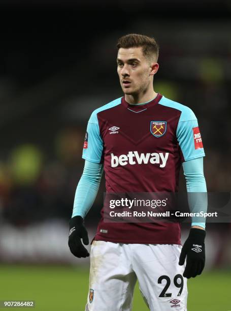 West Ham United's Toni Martinez during The Emirates FA Cup Third Round Replay match between West Ham United and Shrewsbury Town at London Stadium on...