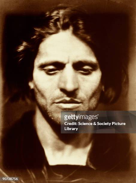 Photographic portrait of an Italian man, possibly an artist's model called Alessandro Colorossi, by Julia Margaret Cameron . Cameron's photographic...