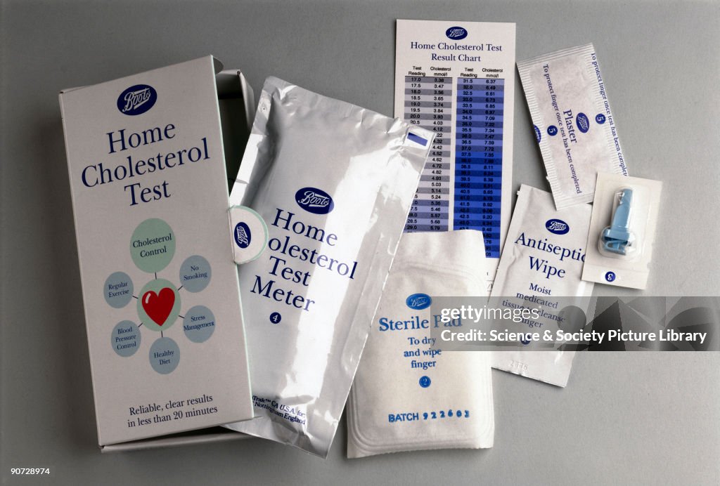 Cholesterol Testing Kit Manufactured by Boots Co plc, this kit is designed for domestic use ...