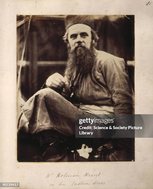 Holman Hunt in Eastern dress', 1864. Photographic portrait of the Pre-Raphaelite painter William Holman Hunt by Julia Margaret Cameron . Cameron's...