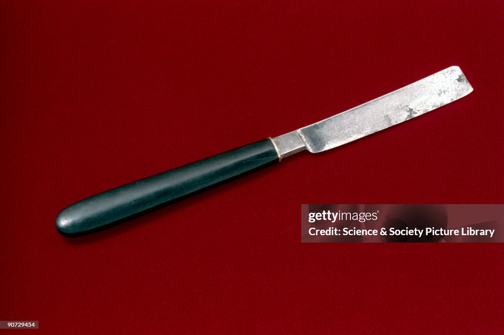 Skin-grafting razor, English, second half of 19th century.