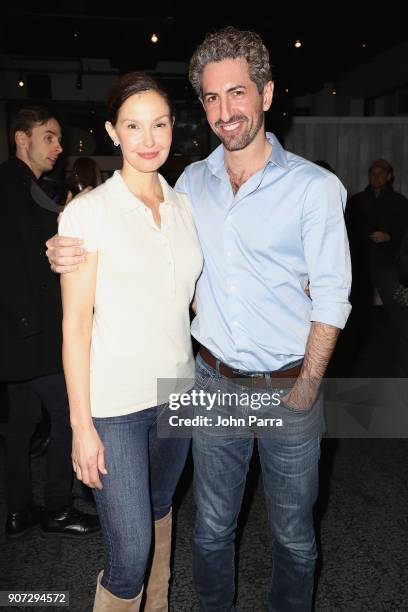 Ashley Judd and Moran Cerf attend The Hollywood Reporter Viacom Reception at The Hollywood Reporter 2018 Sundance Studio at Sky Strada, Park City on...
