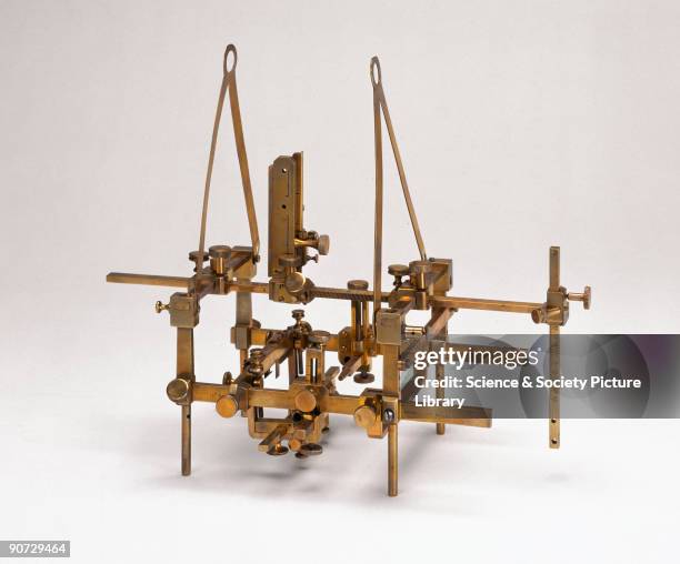 Apparatus used by Sir Victor Horsley and Richard Clarke, made by Swift & Son, London. This apparatus was used for pioneering experimental work on the...