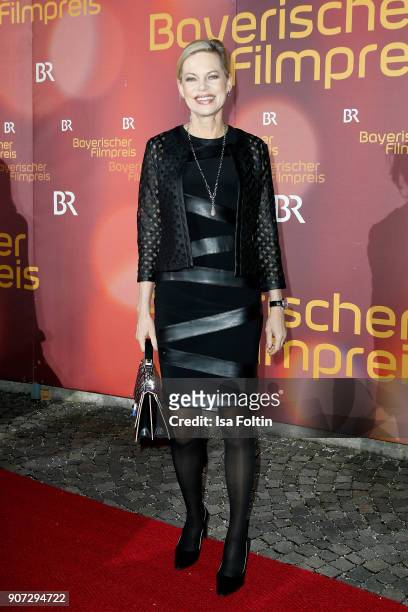 German presenter Nina Ruge attends the Bayerischer Filmpreis 2017 at Prinzregententheater on January 21, 2018 in Munich, Germany.