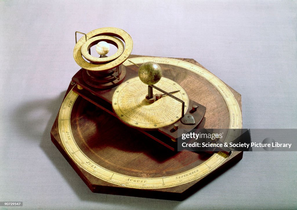 Wooden pulley orrery, 1755-1756.