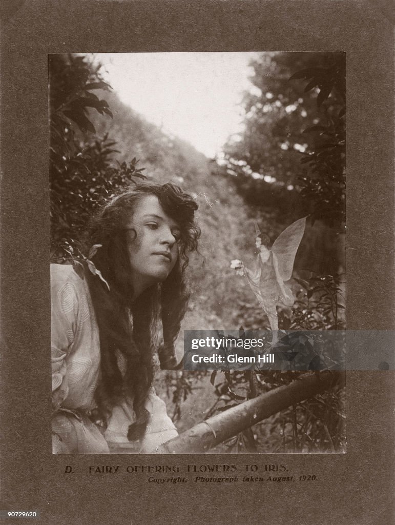 Fairy Offering Flowers To Iris, August 1920