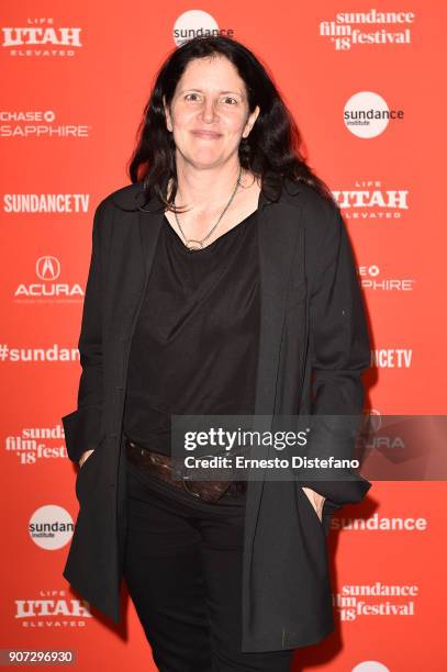 Executive producer Laura Poitras attends the "Crime And Punishment" Premiere during the 2018 Sundance Film Festival at The Ray on January 19, 2018 in...