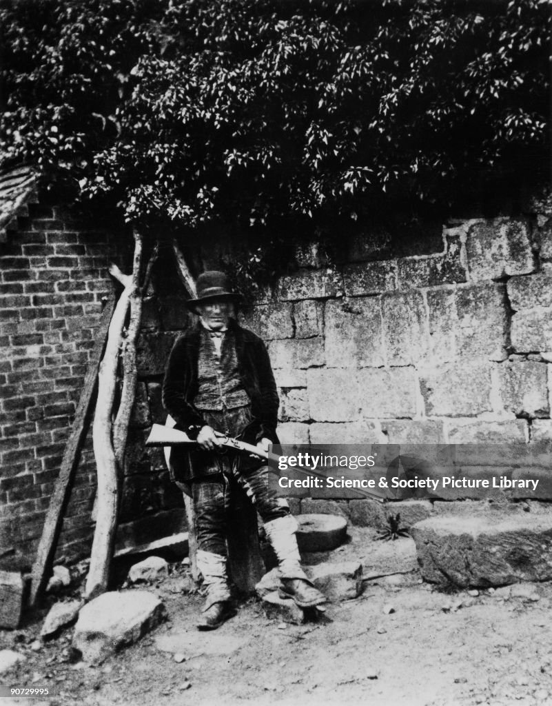Gamekeeper at Lacock Abbey, c 1830s.