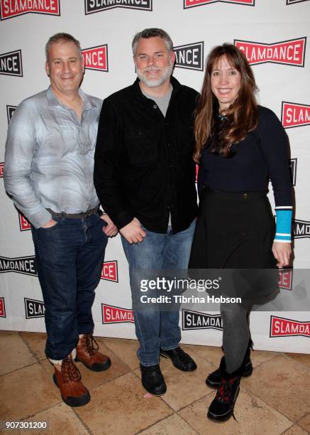 Filmmakers Ian Reinhard, Don Hardy and Dana Nachman attend the Slamdance Film Festival official opening night premiere of 'Pick Of The Litter' at...