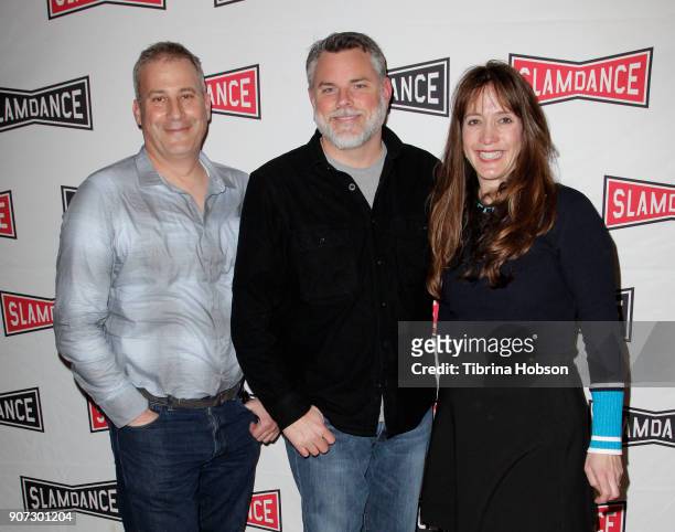 Filmmakers Ian Reinhard, Don Hardy and Dana Nachman attend the Slamdance Film Festival official opening night premiere of 'Pick Of The Litter' at...