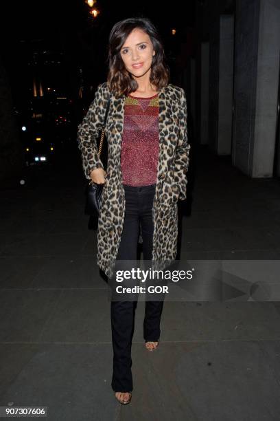 Lucy Mecklenburgh leaving STK restaurant on January 19, 2018 in London, England.