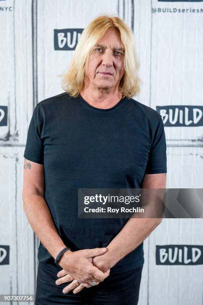 Joe Elliott of Def Leppard discusses their up coming summer tour with the Build Series at Build Studio on January 19, 2018 in New York City.