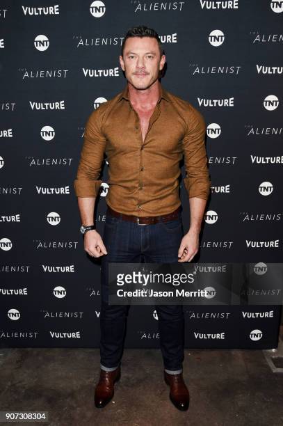 Actor Luke Evans attends "The Alienist" Special Screening during Sundance Film Festival 2018 at The Vulture Spot on January 19, 2018 in Park City,...