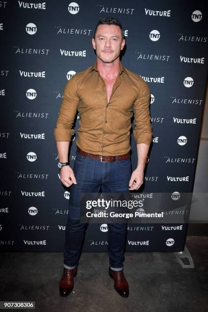 Actor Luke Evans attends "The Alienist" Special Screening during Sundance Film Festival 2018 at The Vulture Spot on January 19, 2018 in Park City,...