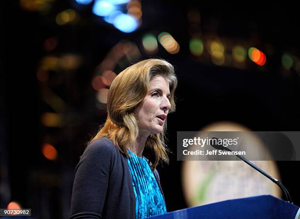 Caroline Kennedy speaks to members of the AFL-CIO at the organization's annual conference at the David L. Lawrence Convention Center September 14,...