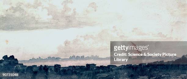Painting of clouds from the Luke Howard Collection, c 1800s. Luke Howard was a London chemist and a pioneer in meteorology, who in 1820 published the...