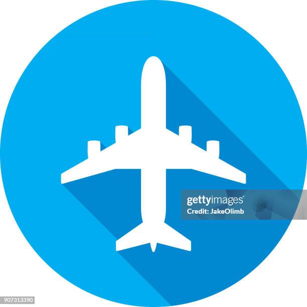 airplane icon silhouette - airline industry stock illustrations