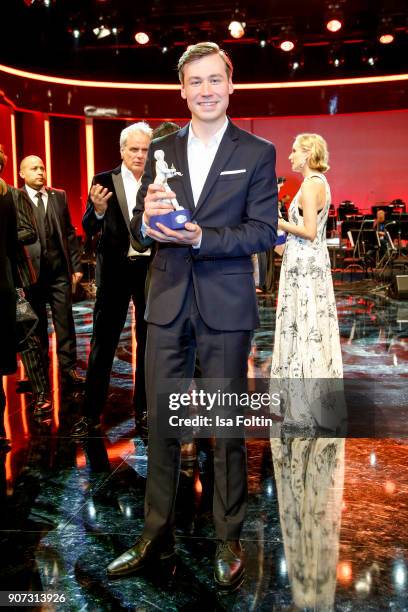 German actor and award winner David Kross attends the Bayerischer Filmpreis 2017 at Prinzregententheater on January 21, 2018 in Munich, Germany.