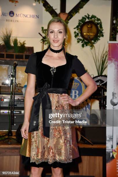 Laura Mueller attends the Angermaier Weisswurst Party on January 18, 2018 in Berlin, Germany.