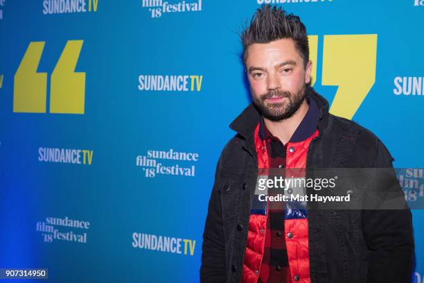 Actor Dominic Cooper attends the 2018 Sundance Film Festival Official Kickoff Party hosted by Sundance TV at Sundance TV HQ on January 19, 2018 in...