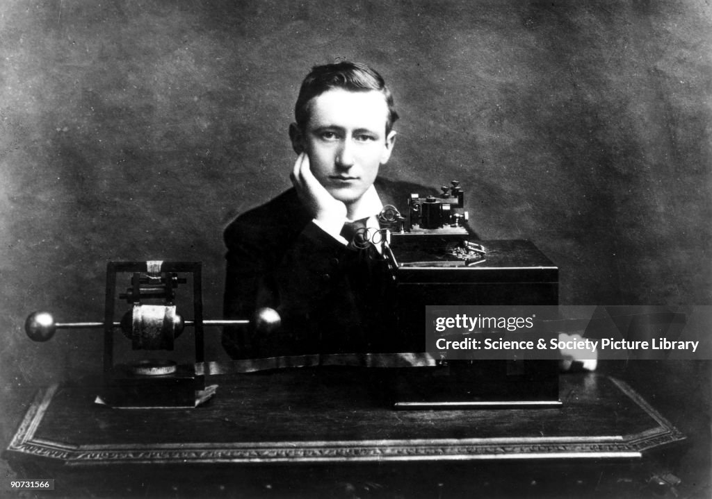 Gugliemo Marconi, Italian radio pioneer, c 1900.