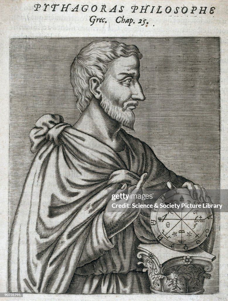 Pythagoras, Greek philosopher and mathematician, 6th century BC.