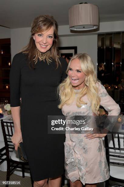 Allison Janney and Kristin Chenoweth attend the Opening of Beverly Hills Boutique with a private VIP dinner hosted by Giovanni Morelli, Stuart...