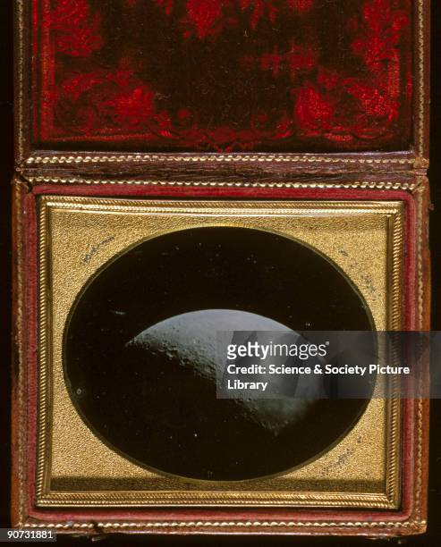Daguerreotype by John Adams Whipple and William Cranch Bond. Whipple, a Boston daguerreotypist collaborated with Bond, an astronomer to produce...