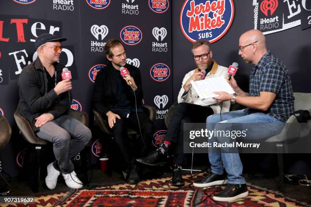Scott Devendorf, Bryce Dessner and Matt Berninger of The National attend iHeartRadio ALTer Ego 2018 at The Forum on January 19, 2018 in Inglewood,...