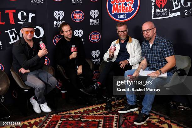 Scott Devendorf, Bryce Dessner and Matt Berninger of The National attend iHeartRadio ALTer Ego 2018 at The Forum on January 19, 2018 in Inglewood,...