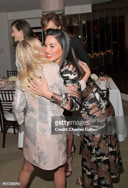 Kristin Chenoweth and Olivia Munn attend the Opening of Beverly Hills Boutique with a private VIP dinner hosted by Giovanni Morelli, Stuart Weitzman...