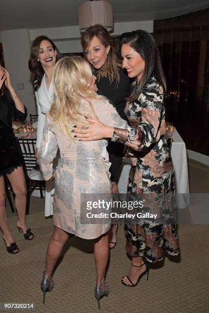 Emmy Rossum, Kristin Chenoweth, Allison Janney, and Olivia Munn attend the Opening of Beverly Hills Boutique with a private VIP dinner hosted by...
