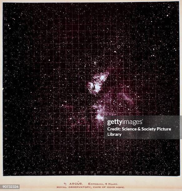 Photograph showing the emission nebula, Eta Carina taken using the astrographic telescope at the Royal Observatory, Cape of Good Hope, South Africa....