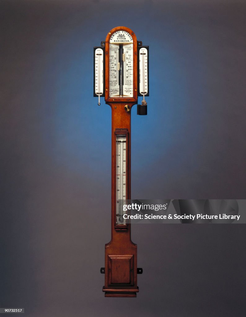 Fitzroys storm barometer, 1871-1880.