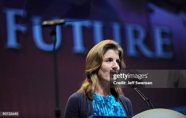 Caroline Kennedy speaks to members of the AFL-CIO at the organization's annual conference at the David L. Lawrence Convention Center September 14,...