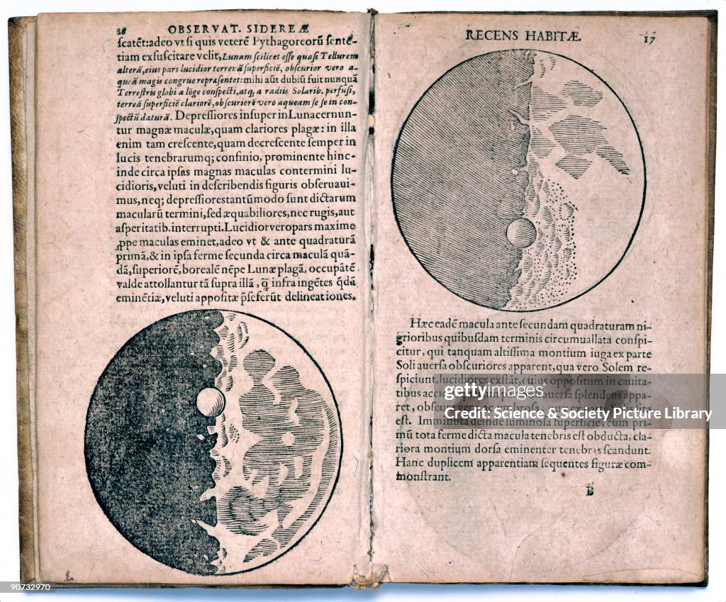 Galileo�s observations of the Moon, 1610.