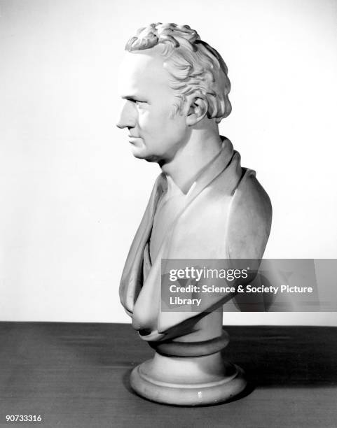 Plaster bust of Sir Marc Isambard Brunel . Brunel travelled to America where he lived for six years and worked as a land surveyor, an architect and...