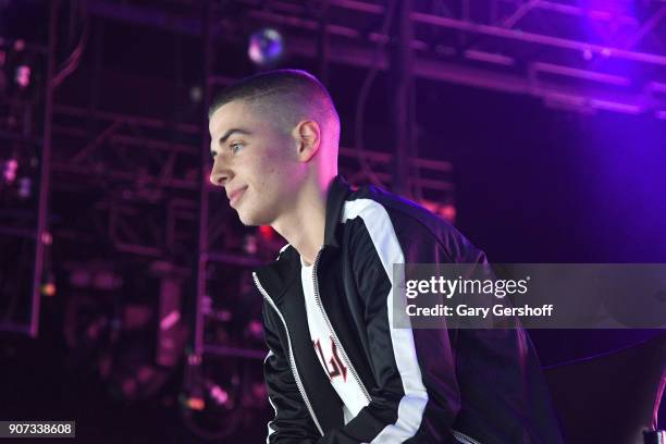 Singer Zach Clayton performs at PlayStation Theater on January 19, 2018 in New York City.