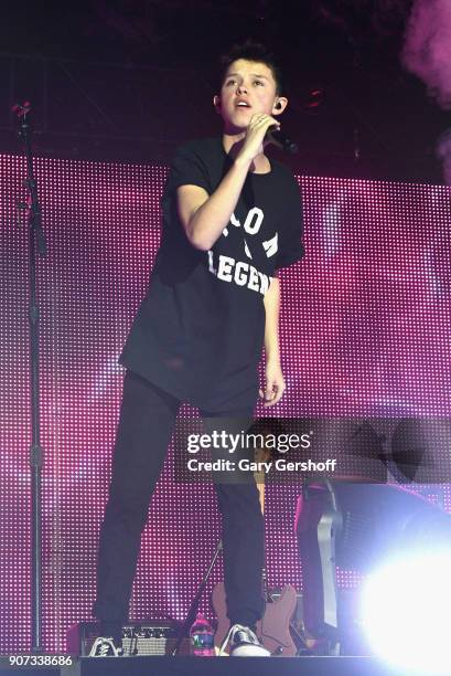 Recording artist Jacob Sartorius performs at PlayStation Theater on January 19, 2018 in New York City.