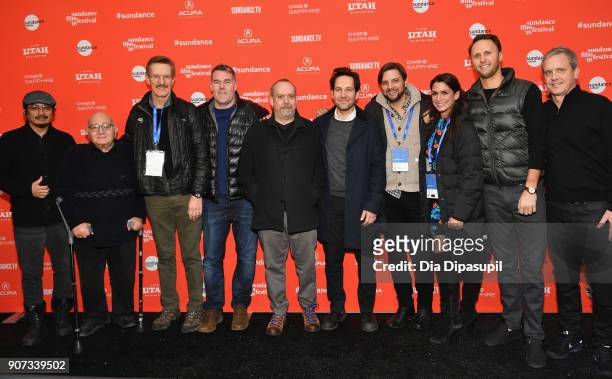 Actor Hiroyuki Sanada, director Ben Lewin, writer Robert Rodat, guest, actor Paul Giamatti, actor Paul Rudd, producer Jim Young, producer Tatiana...