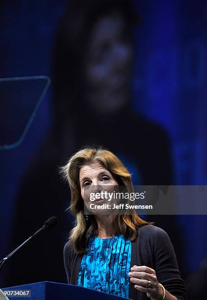 Caroline Kennedy speaks to members of the AFL-CIO at the organization's annual conference at the David L. Lawrence Convention Center September 14,...