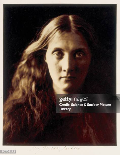 Portrait of Julia Jackson , mother of writer Virginia Woolf and artist Vanessa Bell, by Julia Margaret Cameron . Cameron's photographic portraits are...
