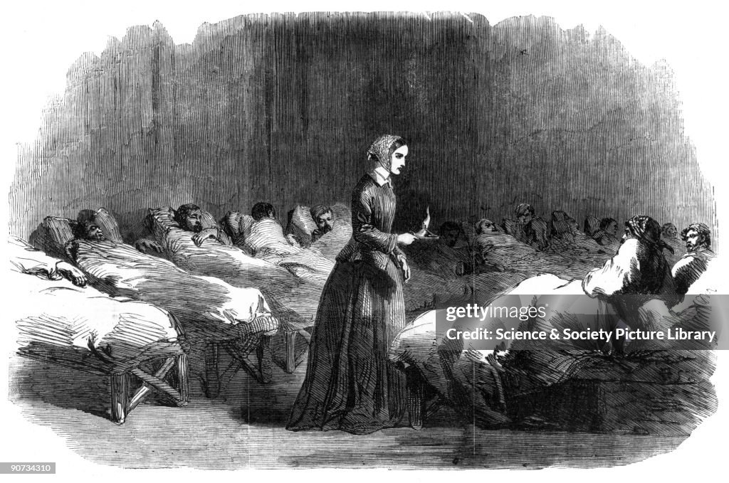 Florence Nightingale, English nurse and hospital reformer, 1855.